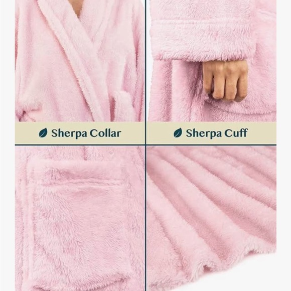 Cozy Pink Plush Bathrobe - Picture 2 of 5